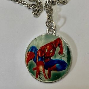 Vintage, Marvel Pendant Necklace- Spiderman